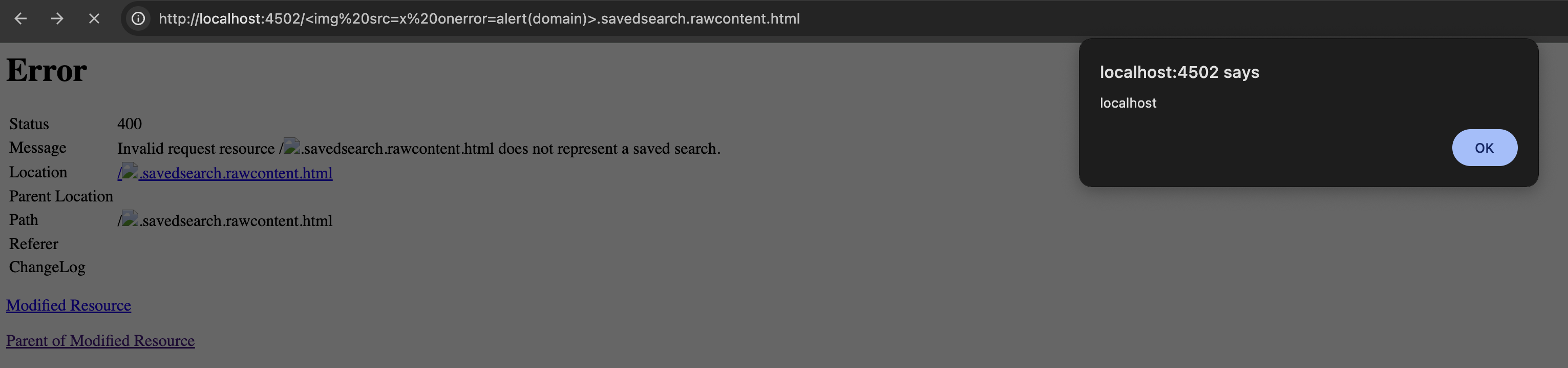 rawcontent combined with savedsearch selector