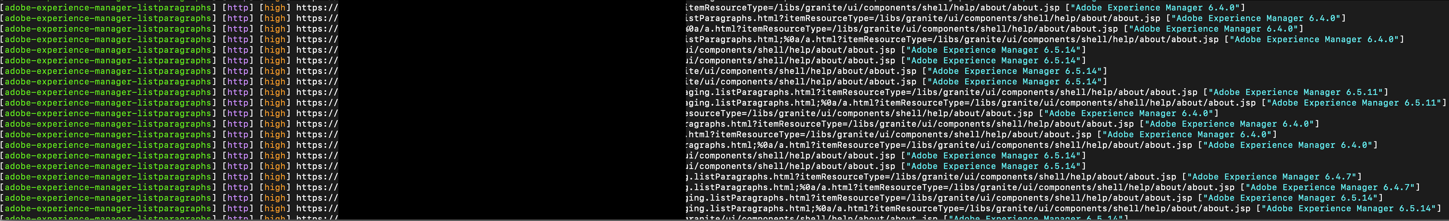 listParagraphs nuclei scan example